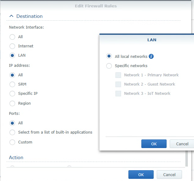 destination firewall rules